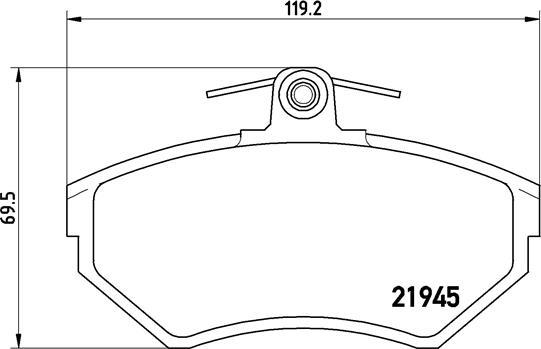 Brembo P 85 032 — Zestaw klocków hamulcowych, hamulce tarczowe