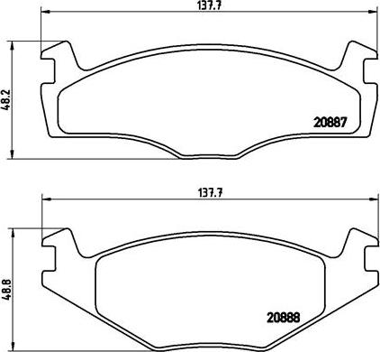 Brembo P 85 024 — Zestaw klocków hamulcowych, hamulce tarczowe
