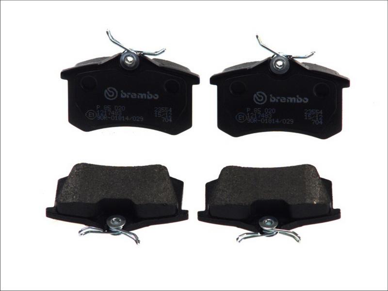 Brembo P 85 020 — Zestaw klocków hamulcowych, hamulce tarczowe