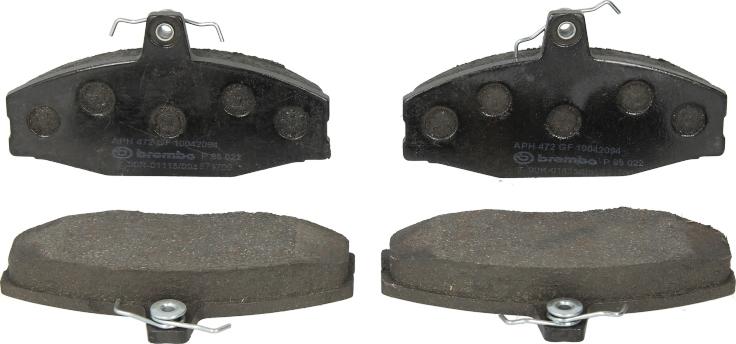 Brembo P 85 022 — Zestaw klocków hamulcowych, hamulce tarczowe