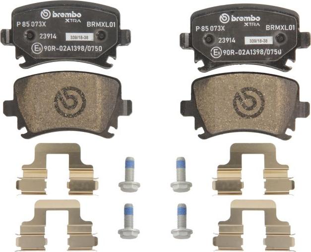 Brembo P 85 073X — Zestaw klocków hamulcowych, hamulce tarczowe