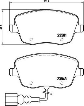Brembo P 85 077 — Zestaw klocków hamulcowych, hamulce tarczowe