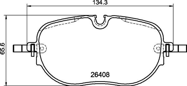 Brembo P 85 195 — Zestaw klocków hamulcowych, hamulce tarczowe