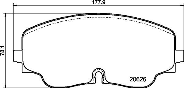 Brembo P 85 193 — Zestaw klocków hamulcowych, hamulce tarczowe