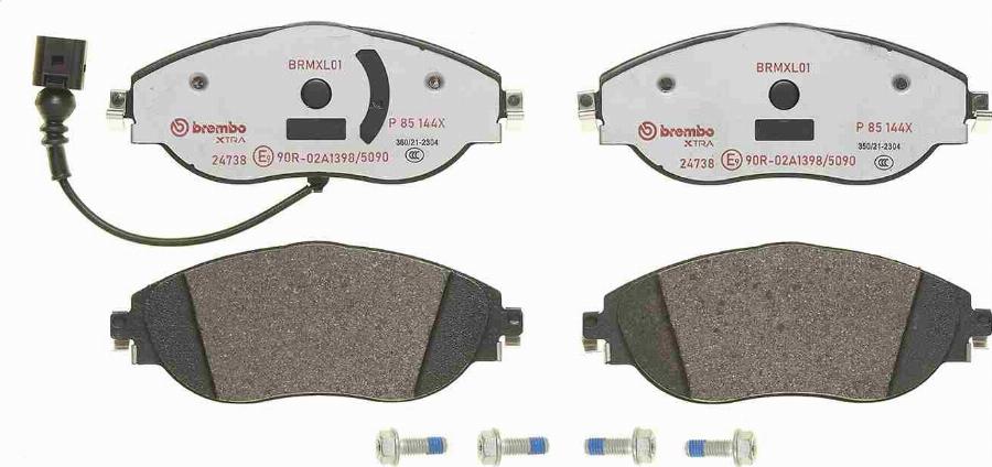 Brembo P 85 144X — Zestaw klocków hamulcowych, hamulce tarczowe