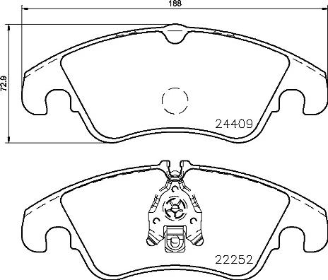 Brembo P 85 145 — Zestaw klocków hamulcowych, hamulce tarczowe