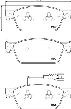 Brembo P 85 141 — Zestaw klocków hamulcowych, hamulce tarczowe