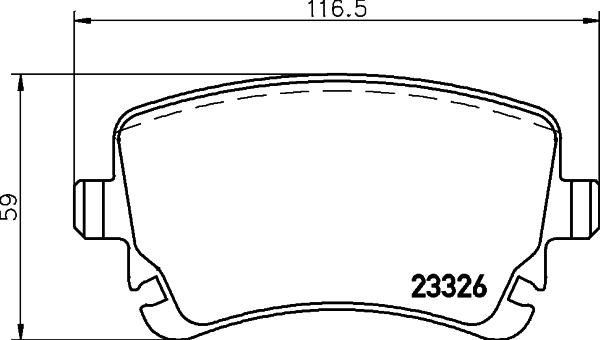 Brembo P 85 143 — Zestaw klocków hamulcowych, hamulce tarczowe