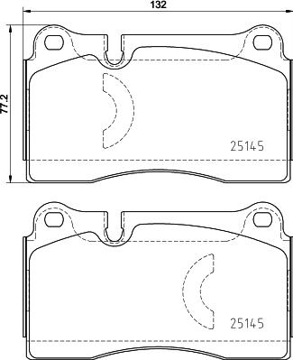 Brembo P 85 159 — Zestaw klocków hamulcowych, hamulce tarczowe