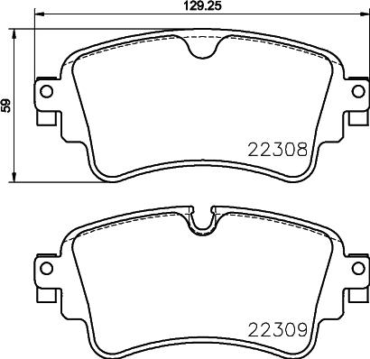 Brembo P 85 154 — Zestaw klocków hamulcowych, hamulce tarczowe
