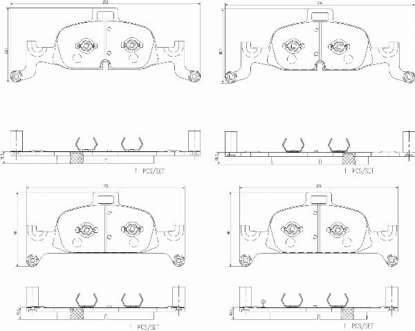 Brembo P85164NX — Zestaw klocków hamulcowych, hamulce tarczowe