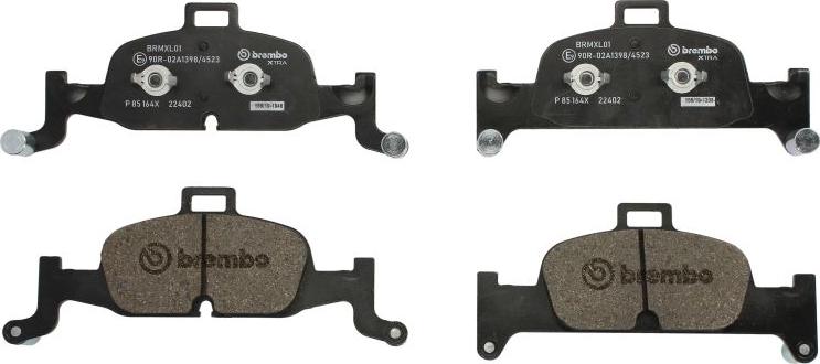 Brembo P 85 164X — Zestaw klocków hamulcowych, hamulce tarczowe