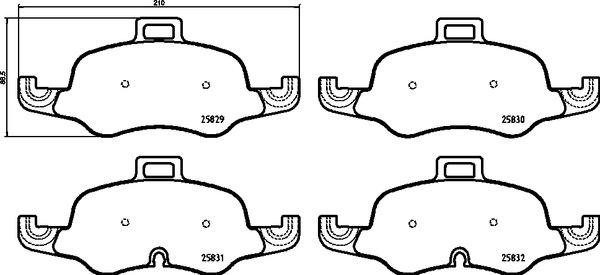 Brembo P 85 160 — Zestaw klocków hamulcowych, hamulce tarczowe