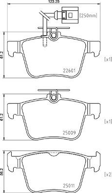 Brembo P 85 162 — Zestaw klocków hamulcowych, hamulce tarczowe
