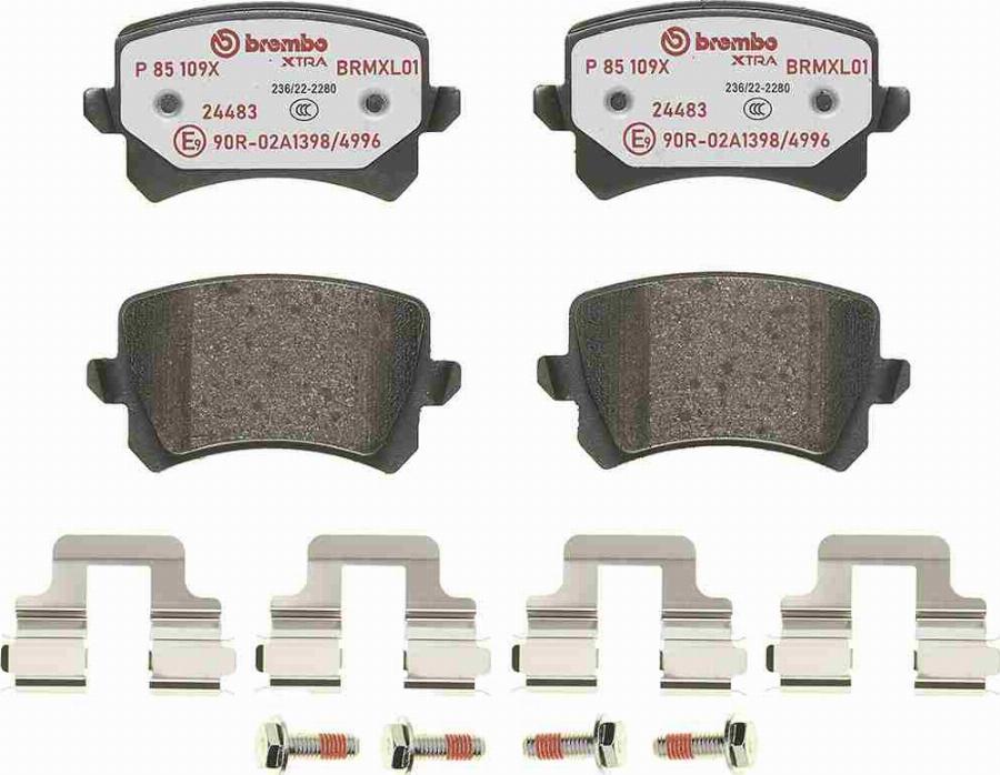 Brembo P 85 109X — Zestaw klocków hamulcowych, hamulce tarczowe