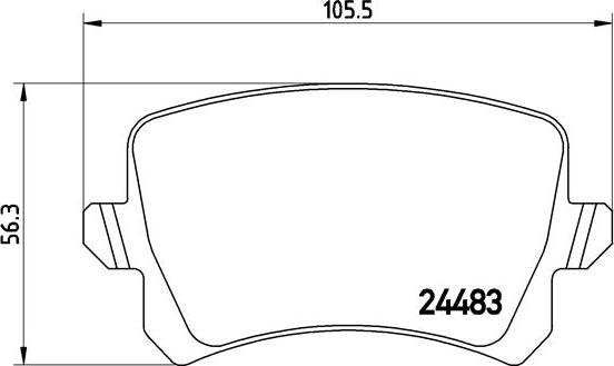 Brembo P 85 109 — Zestaw klocków hamulcowych, hamulce tarczowe
