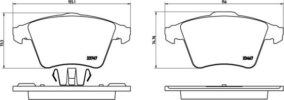 Brembo P 85 106 — Zestaw klocków hamulcowych, hamulce tarczowe