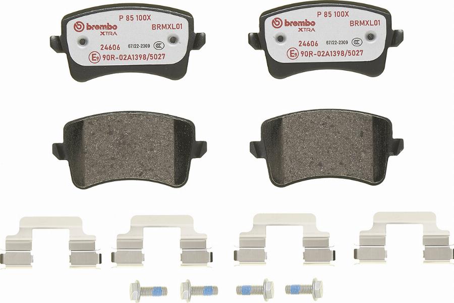 Brembo P 85 100X — Zestaw klocków hamulcowych, hamulce tarczowe