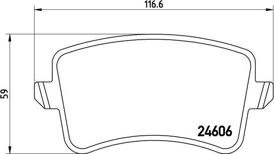 Brembo P 85 100 — Zestaw klocków hamulcowych, hamulce tarczowe