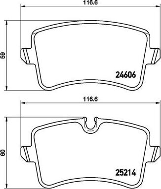 Brembo P 85 119 — Zestaw klocków hamulcowych, hamulce tarczowe
