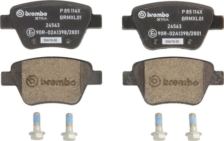 Brembo P 85 114X — Zestaw klocków hamulcowych, hamulce tarczowe