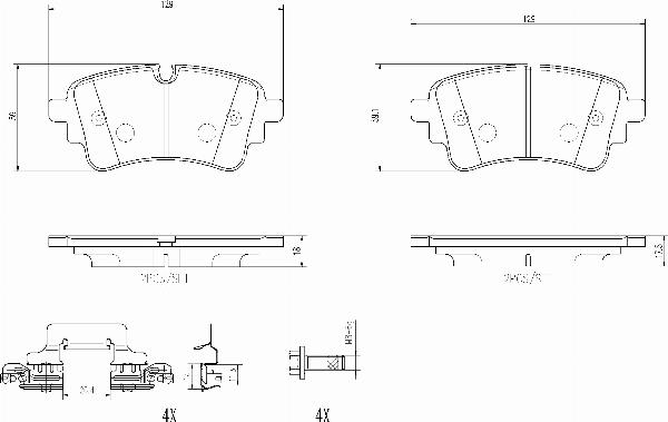 Brembo P85185NX — Zestaw klocków hamulcowych, hamulce tarczowe