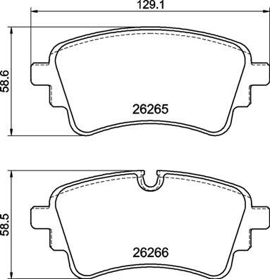 Brembo P 85 185 — Zestaw klocków hamulcowych, hamulce tarczowe