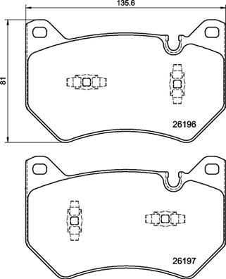 Brembo P 85 181 — Zestaw klocków hamulcowych, hamulce tarczowe