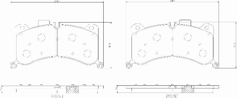 Brembo P 85 183 — Zestaw klocków hamulcowych, hamulce tarczowe