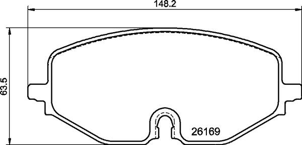 Brembo P 85 182 — Zestaw klocków hamulcowych, hamulce tarczowe
