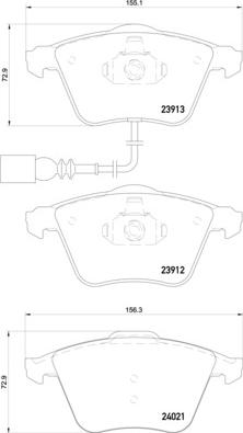Brembo P 85 129 — Zestaw klocków hamulcowych, hamulce tarczowe