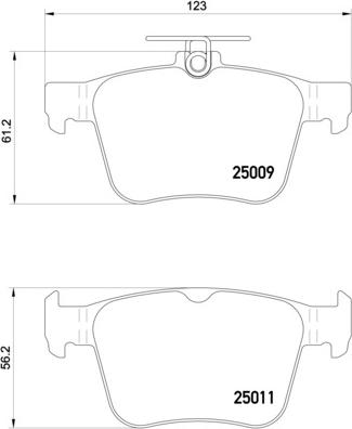 Brembo P 85 124E — Zestaw klocków hamulcowych, hamulce tarczowe