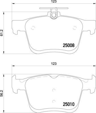 Brembo P 85 125 — Zestaw klocków hamulcowych, hamulce tarczowe