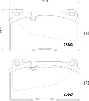 Brembo P 85 123 — Zestaw klocków hamulcowych, hamulce tarczowe