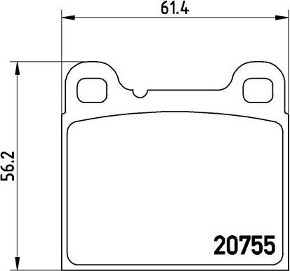 Brembo P 86 002 — Zestaw klocków hamulcowych, hamulce tarczowe