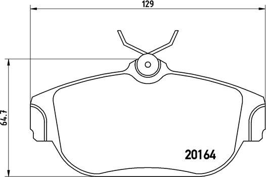 Brembo P 86 007 — Zestaw klocków hamulcowych, hamulce tarczowe