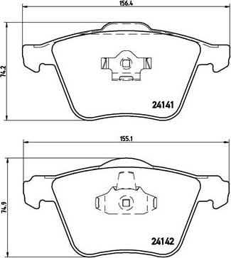 Brembo P 86 018 — Zestaw klocków hamulcowych, hamulce tarczowe