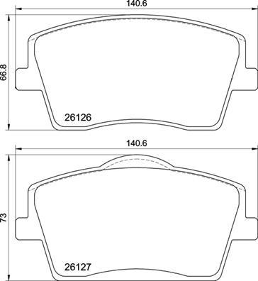Brembo P 86 031 — Zestaw klocków hamulcowych, hamulce tarczowe