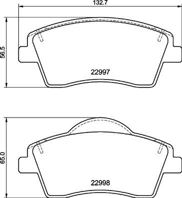 Brembo P 86 033 — Zestaw klocków hamulcowych, hamulce tarczowe