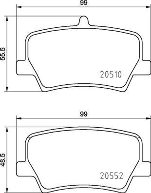 Brembo P 86 032 — Zestaw klocków hamulcowych, hamulce tarczowe