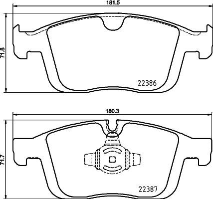 Brembo P 86 026 — Zestaw klocków hamulcowych, hamulce tarczowe