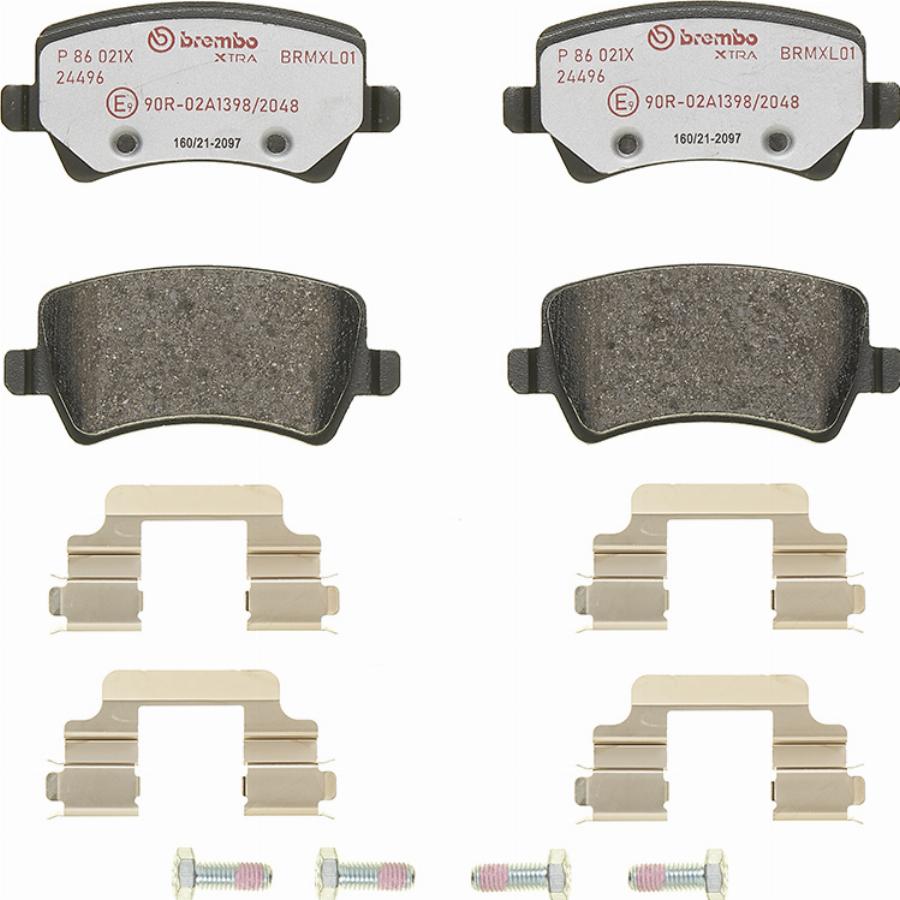 Brembo P 86 021X — Zestaw klocków hamulcowych, hamulce tarczowe