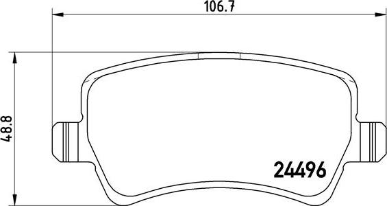 Brembo P 86 021 — Zestaw klocków hamulcowych, hamulce tarczowe