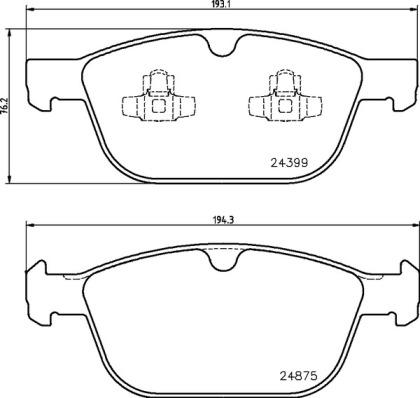 Brembo P 86 023 — Zestaw klocków hamulcowych, hamulce tarczowe