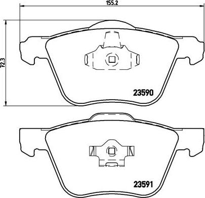Brembo P 86 022 — Zestaw klocków hamulcowych, hamulce tarczowe