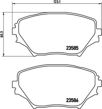 Brembo P 83 055 — Zestaw klocków hamulcowych, hamulce tarczowe