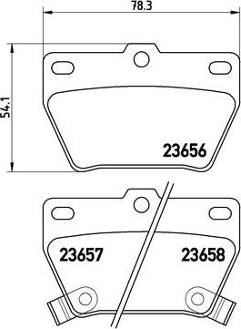 Brembo P 83 057 — Zestaw klocków hamulcowych, hamulce tarczowe