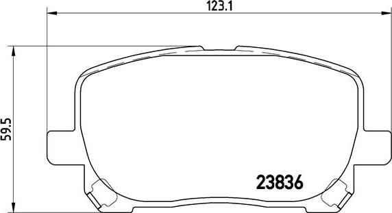 Brembo P 83 061 — Zestaw klocków hamulcowych, hamulce tarczowe
