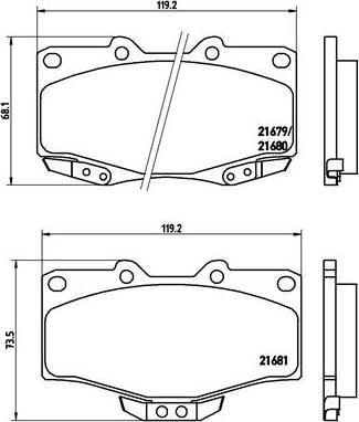 Brembo P 83 009 — Zestaw klocków hamulcowych, hamulce tarczowe