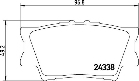 Brembo P 83 089 — Zestaw klocków hamulcowych, hamulce tarczowe